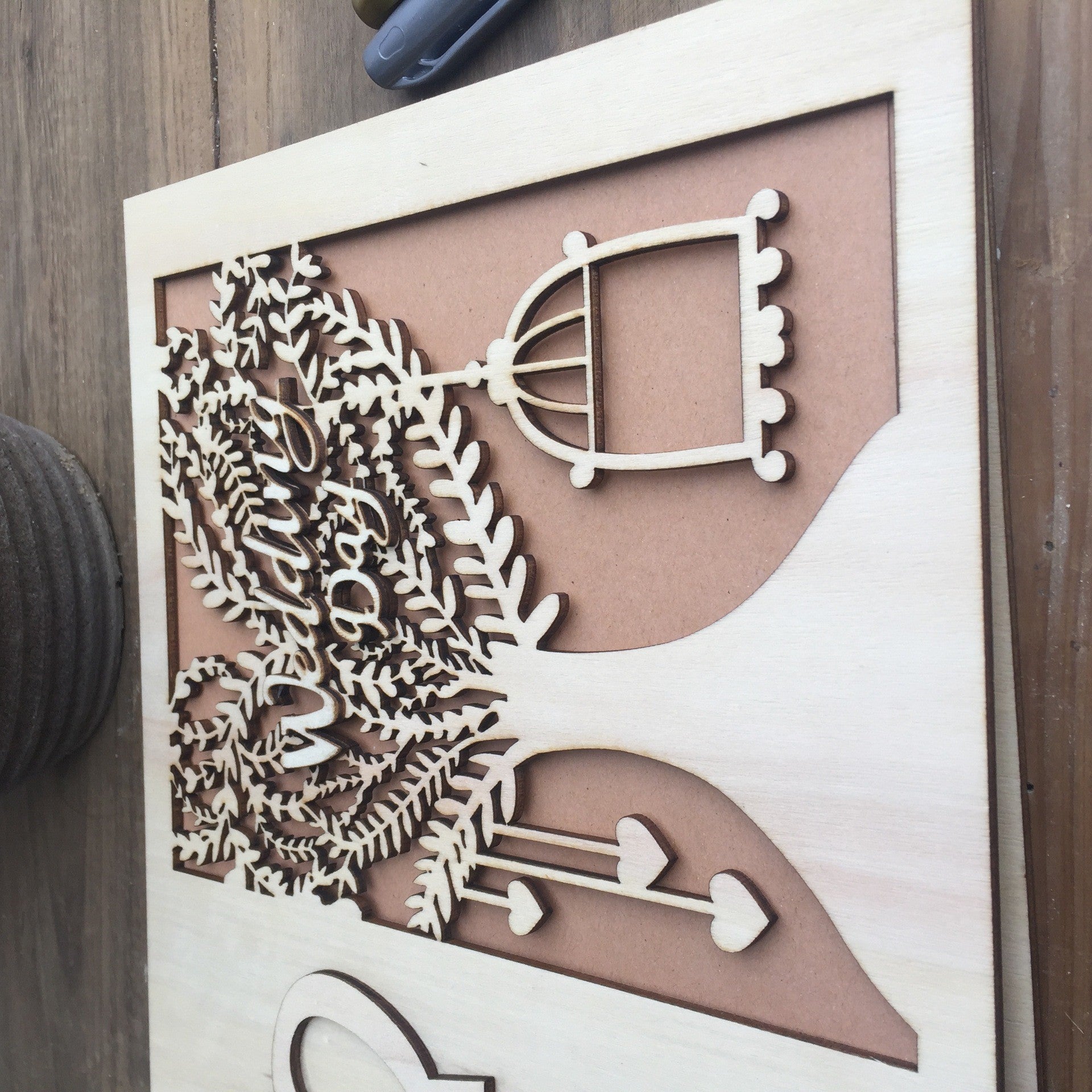 Wooden Wedding Guest Book, 3D Cutout Love Tree Photo Album, Wedding Day Memory Scrapbook With Birdcage Photo Frame, Wedding Party Keepsake Sign In Book