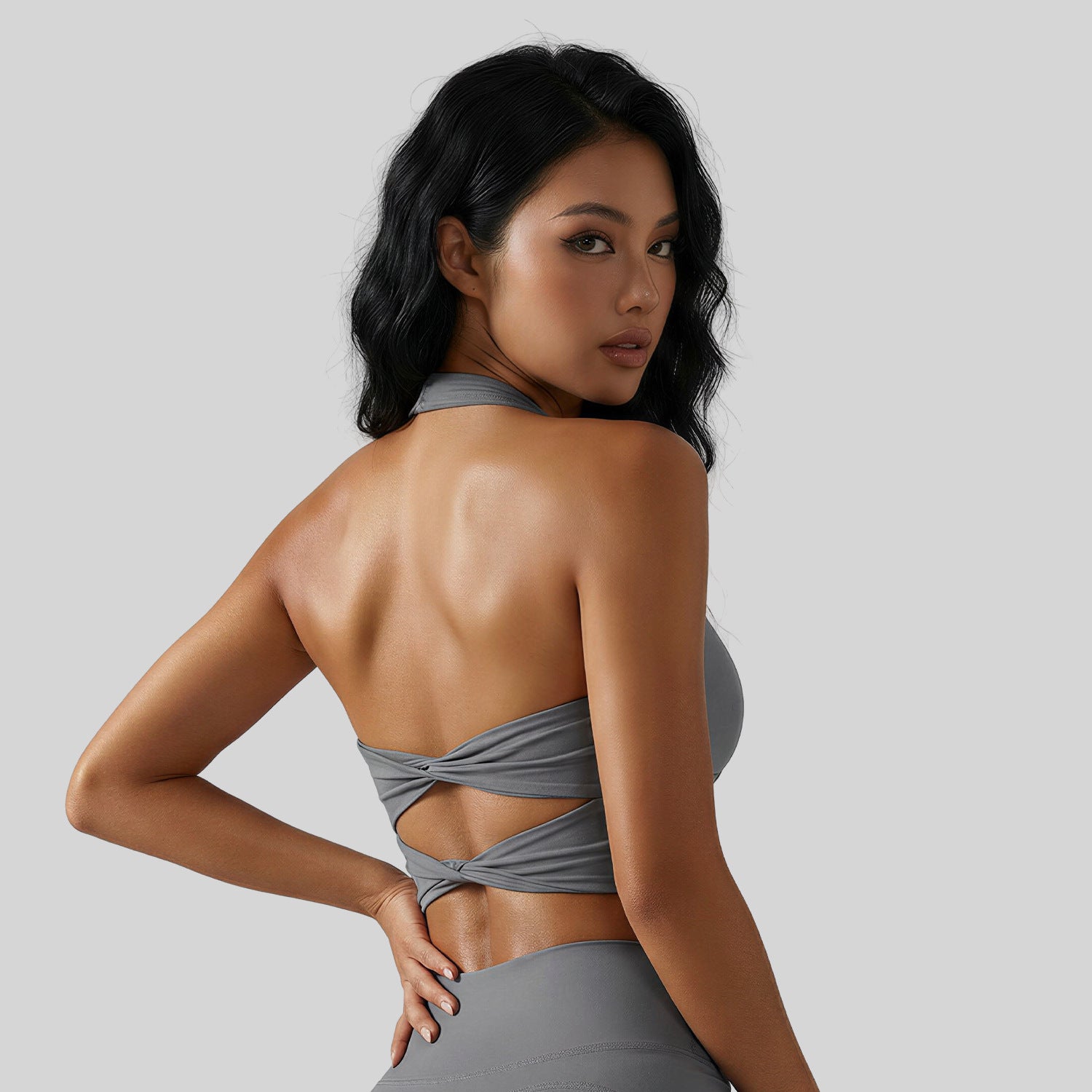 Knot-style Halter-neck Camisole Bra Top
