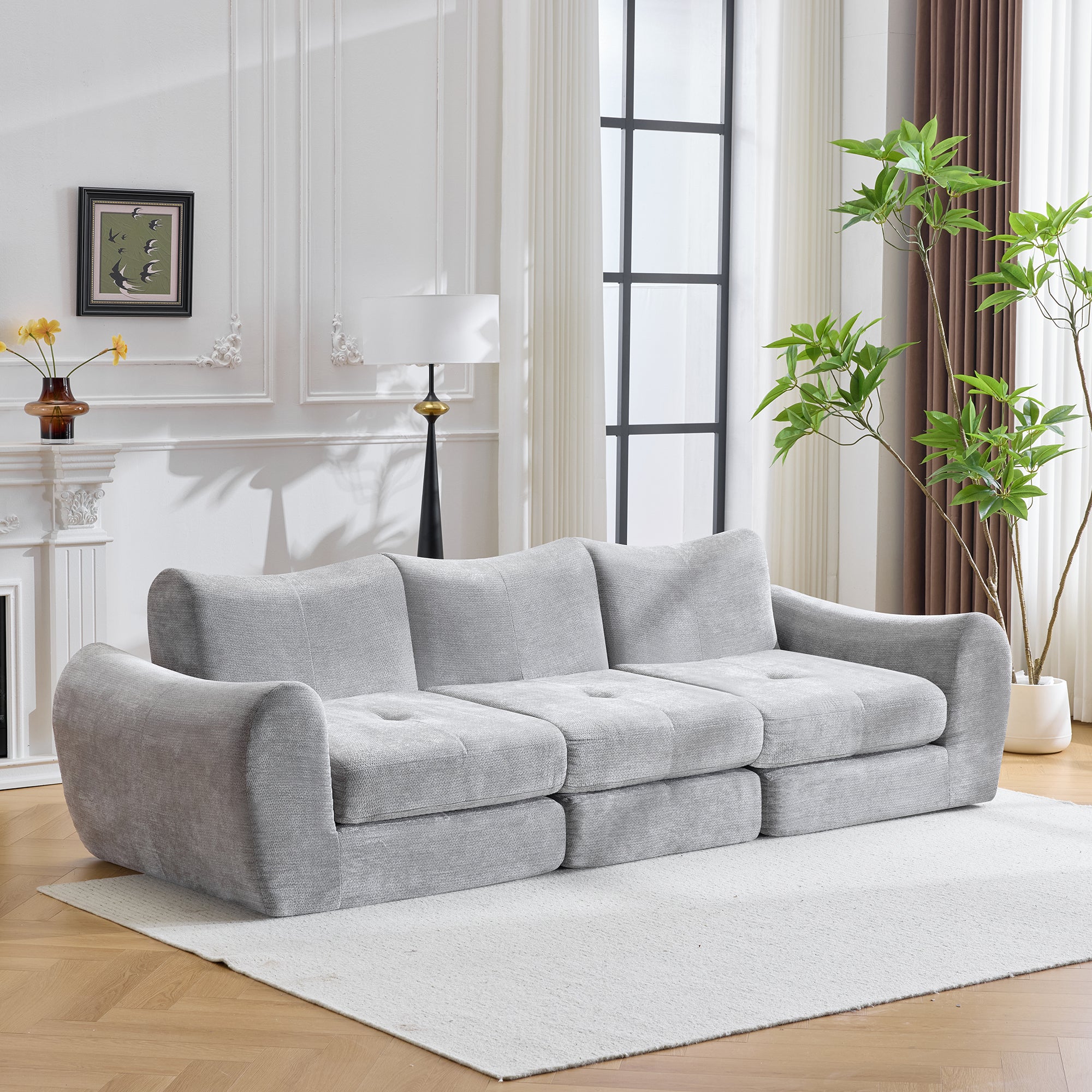 Modular Cloud Sofa, Convertible Folding Sofa Bed, Sectional Cushioned Sofa - Perfect For Living Room, Bedroom & Entertainment Space