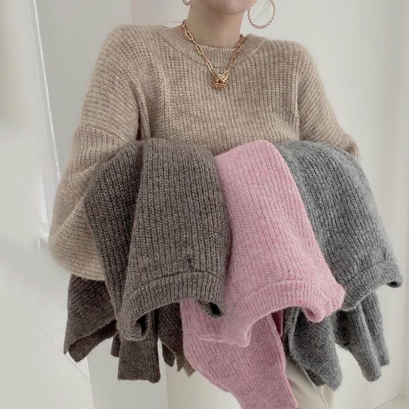 Versatile Long Sleeve Pullover Knit Sweater