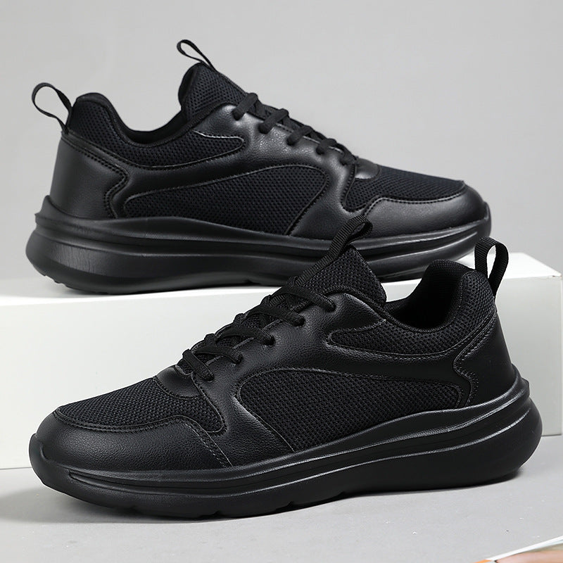 High-quality All-black Unisex Sneakers Springsummer Mesh Design For Women