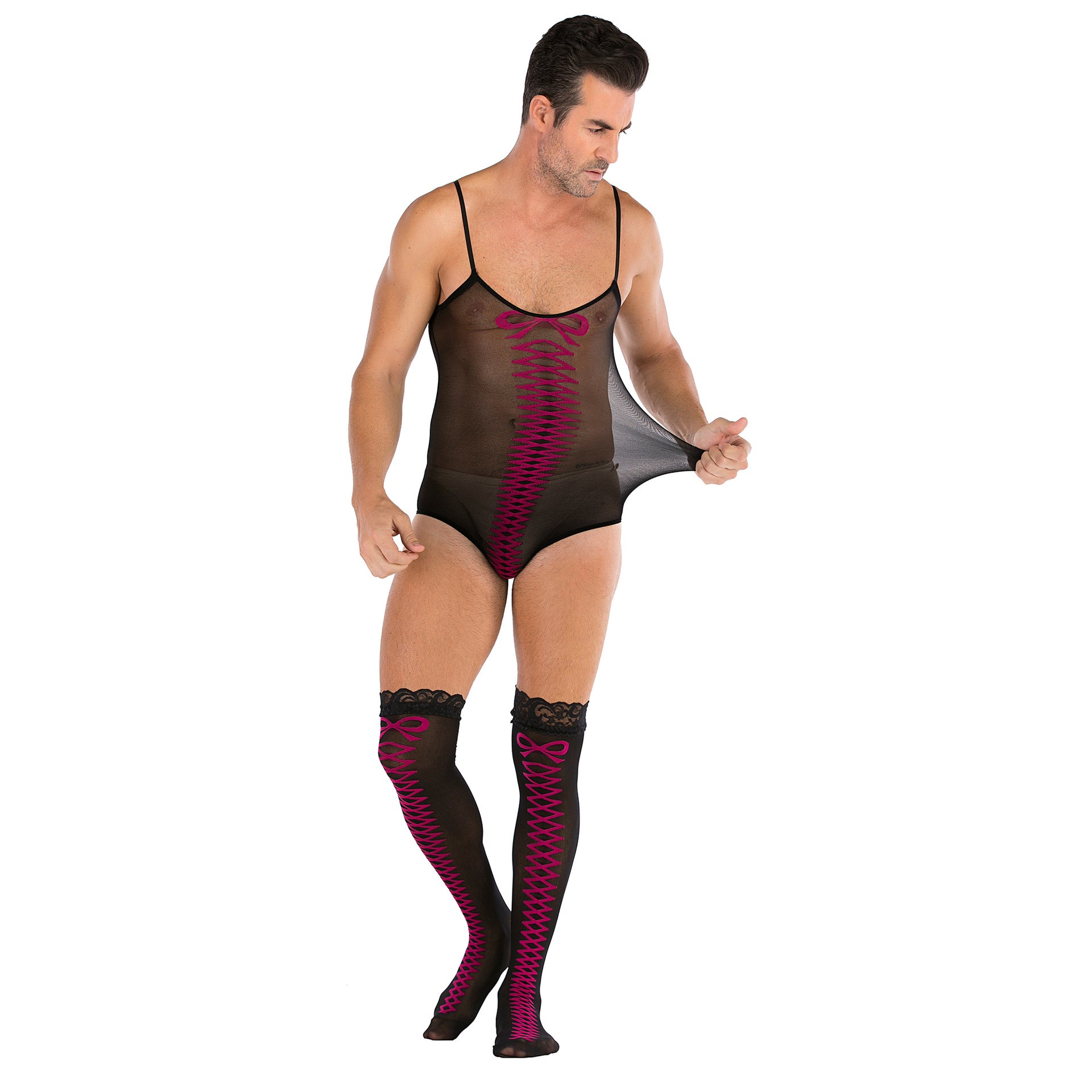Underwear Men's Jacquard One-piece Stockings