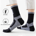5Pairs Mens Cotton Blend Athletic Running Sports Socks Finger Toe Socks Toe Sock