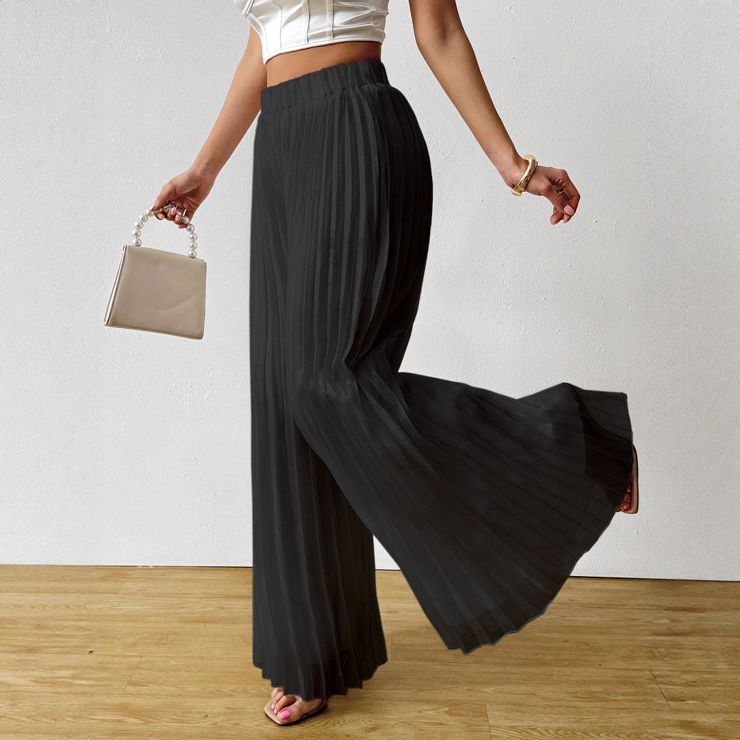 Resort-style Casual And Comfortable Solid-color Womens Trousers