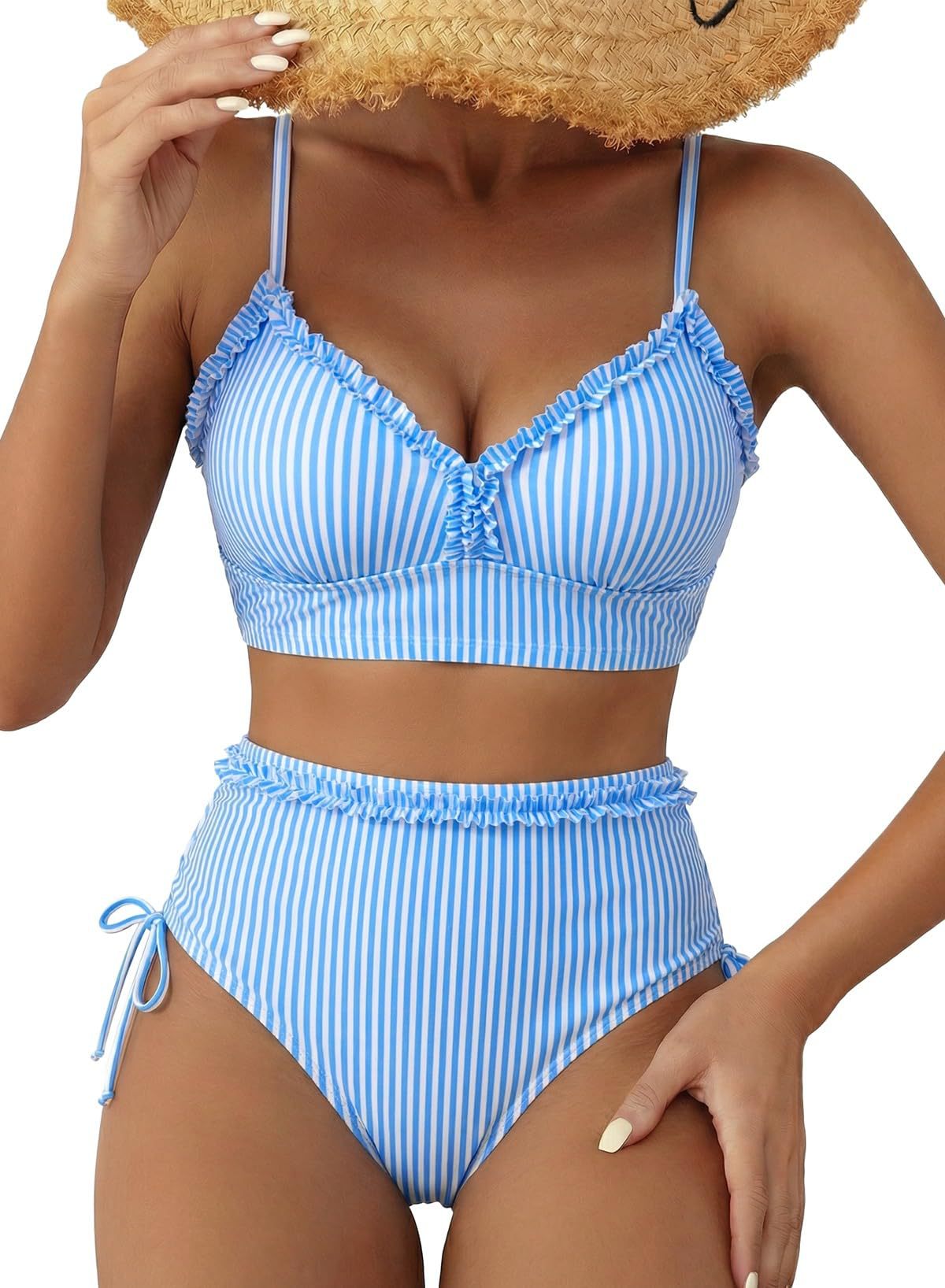 Womens Patchwork Top And Shorts Bikini Set