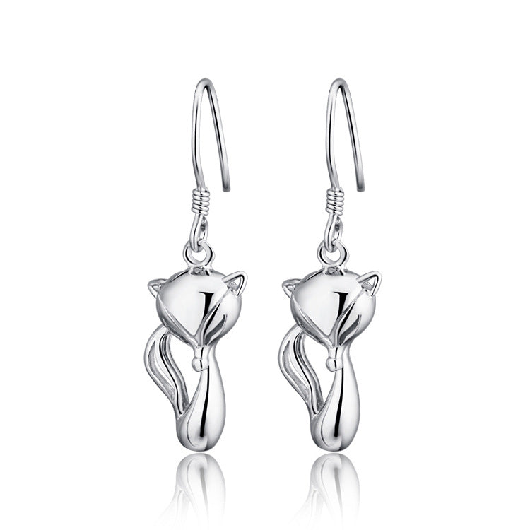 Retro Chic Long Tassel Fox Earrings