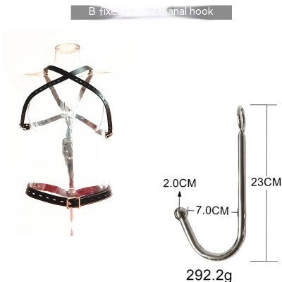 One-piece Women's Stainless Steel Anal Hook Collar
