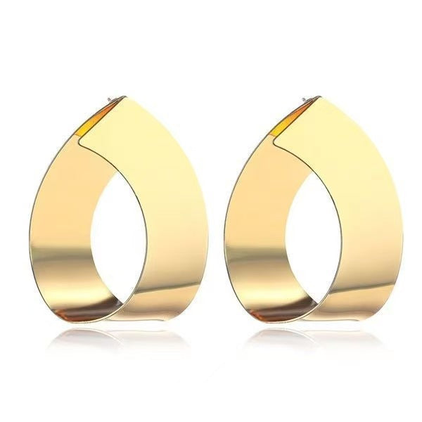 European American Retro Popular Geometric Metal Stud Earrings Set For Women, Personality High-End Fashion Jewelry Bulk Wholesale Cross-Border Accessories