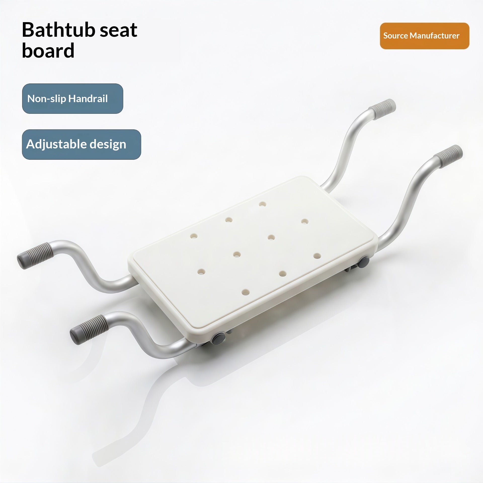 Aluminum Alloy Adjustable-width Non-slip Bathtub Seat