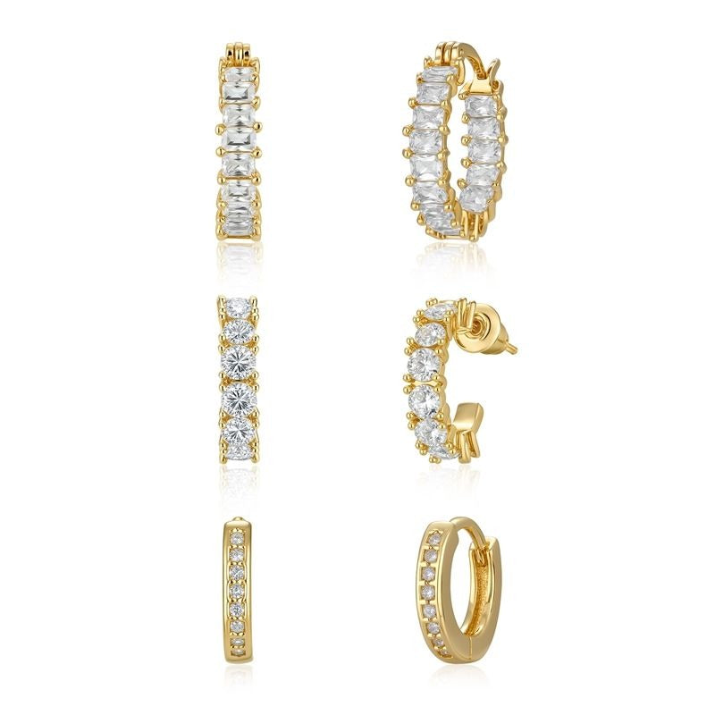 Cube Zircon Dome Set Thick Small Sharp Corner Dome Fashionable Daily Perforated Jewelry, Fashionable Daily Perforated Versatile Jewelry