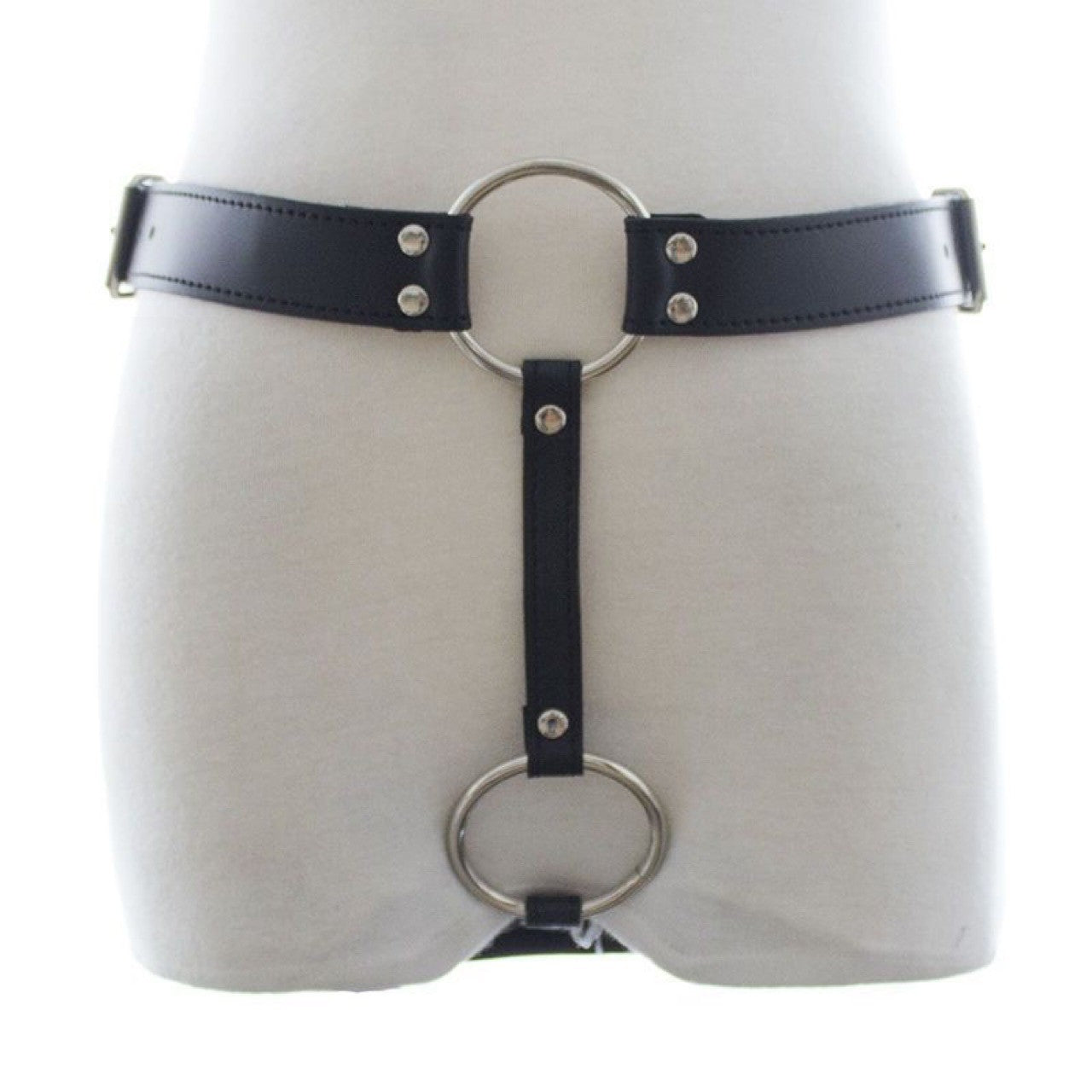 Mens PU Leather Chastity Belt Wearables