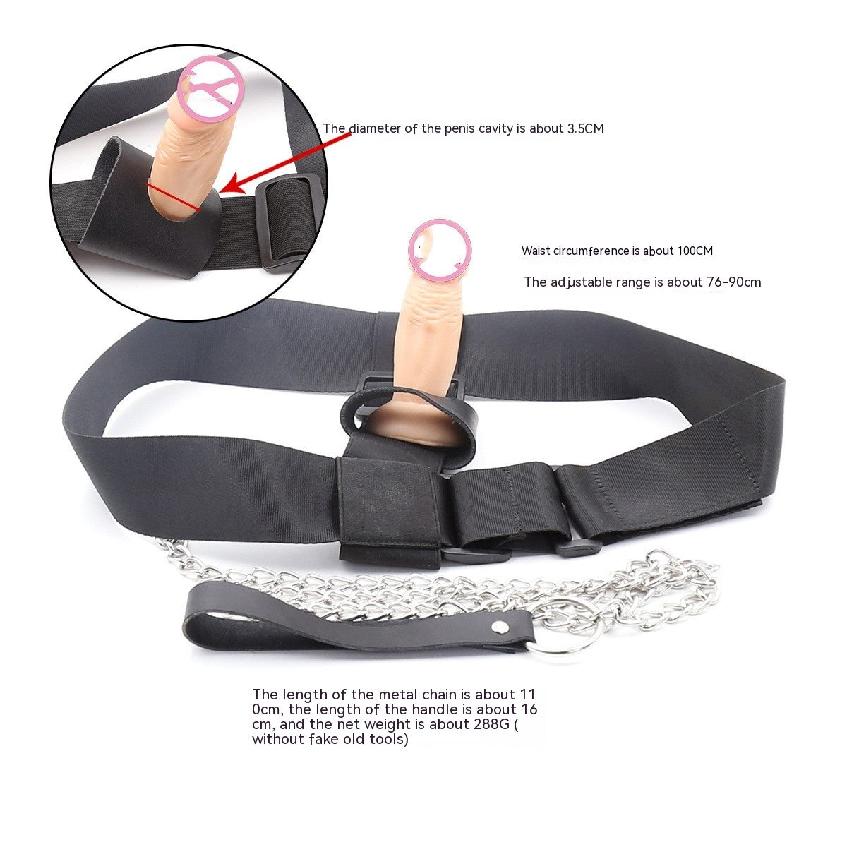 Fake Yang Wear Butt Plug Underwear Containing Drag Chain