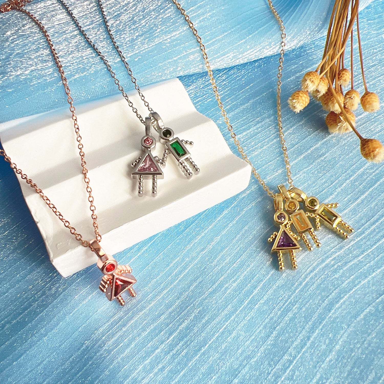 Personalized Necklace With Birthstone For December