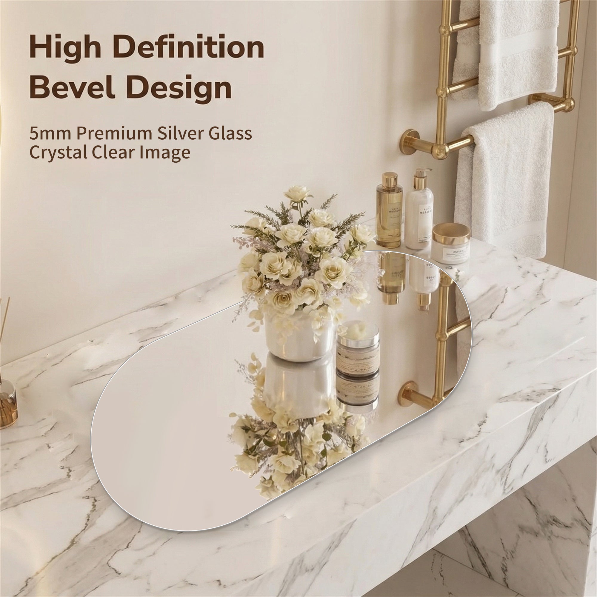 48x24 Inch Black Bathroom Vanity Mirror Wall Mounted, Framed Wall Mirror For Bathroom, Vertical Or Horizontal Hanging, Modern HD Mirror For Bedroom, Entryway
