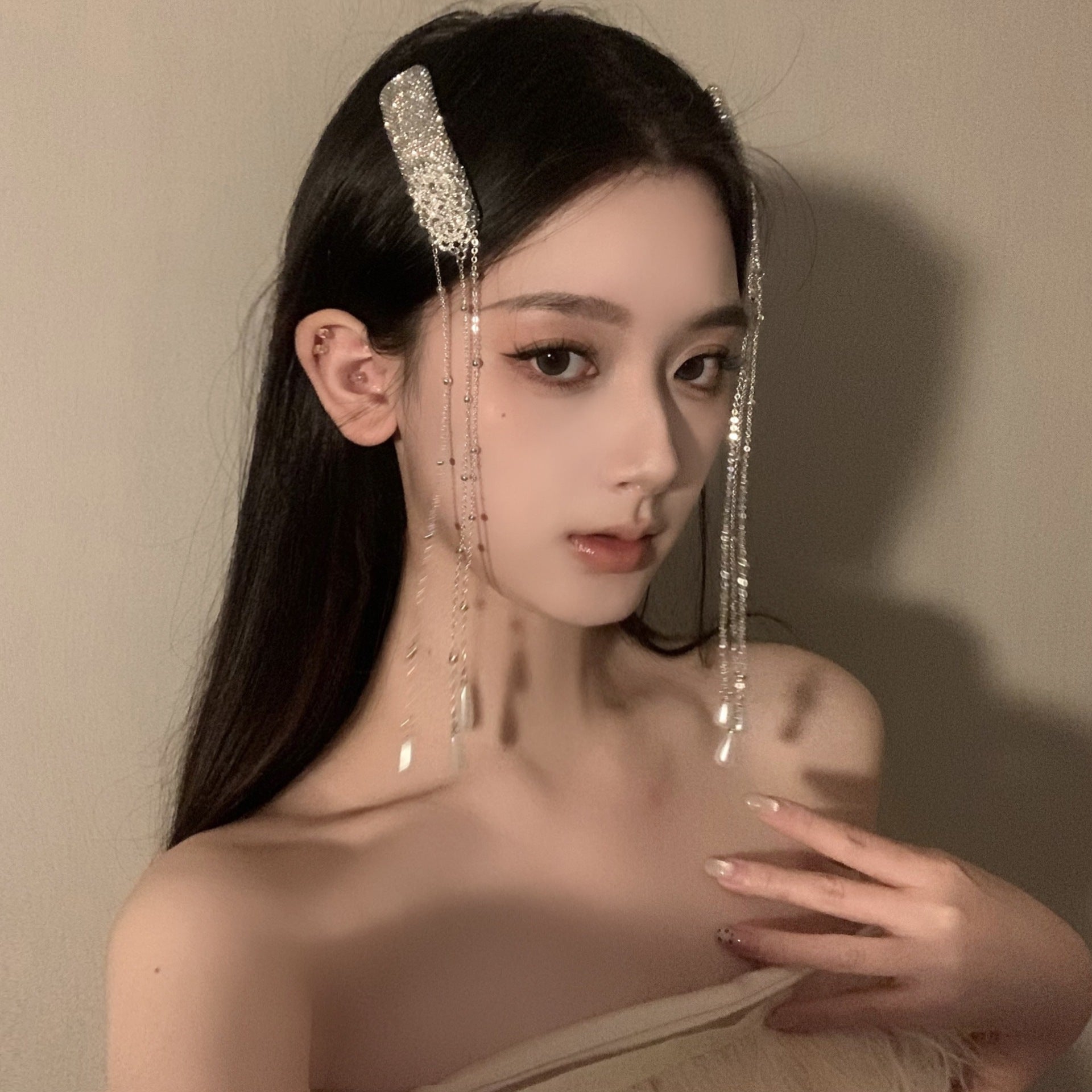 Affordable Luxury Pearl Waterfall Tassel Hair Clip