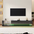 TV Cabinets, Lowboards, High-gloss Living Room Furniture. Glass Partitions And Variable LED Lighting. It Combines Natural, Rustic Style With Modern Design