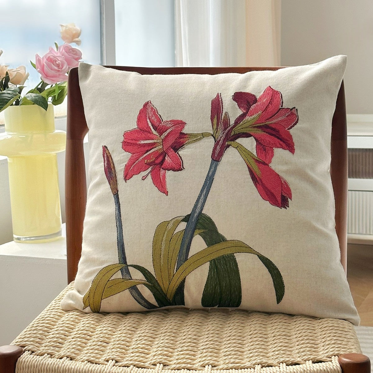 Ethnic-style Pillowcase Office Lumbar Support Cushion