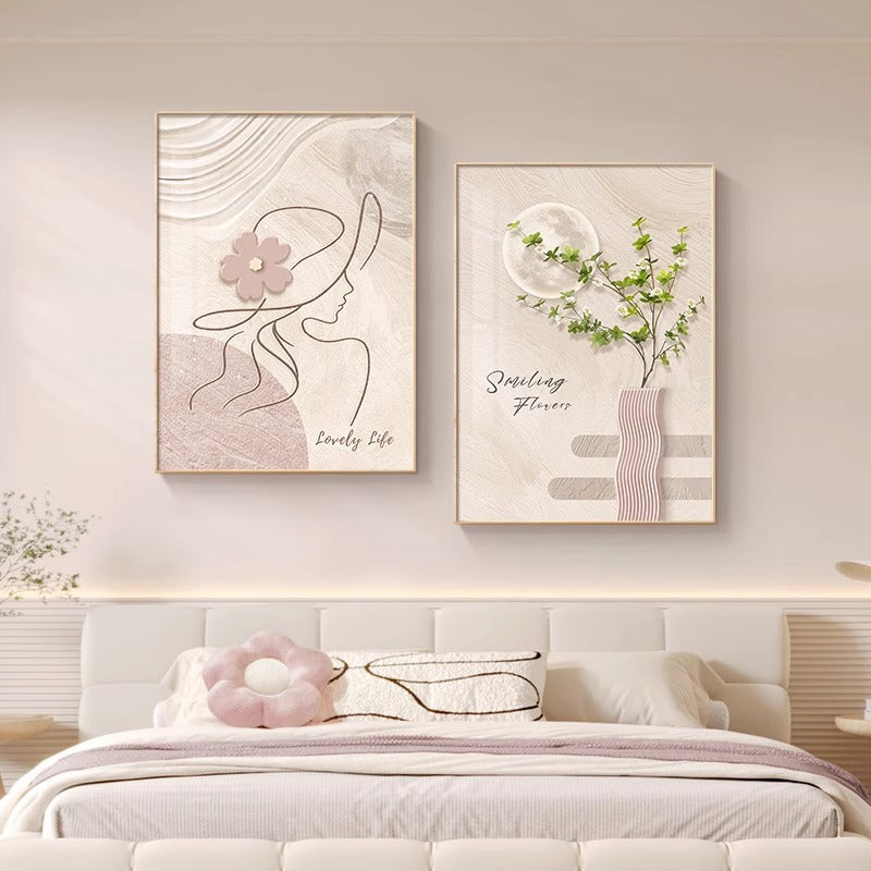 Minimalist Modern Bedroom Bedside Decorative Painting