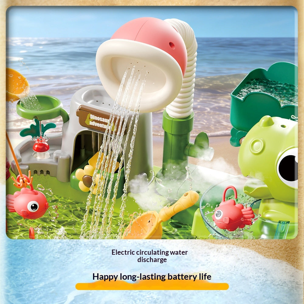 Childrens Electric Spray Water Play Station With Simulated Fishing And Dishwasher Functions