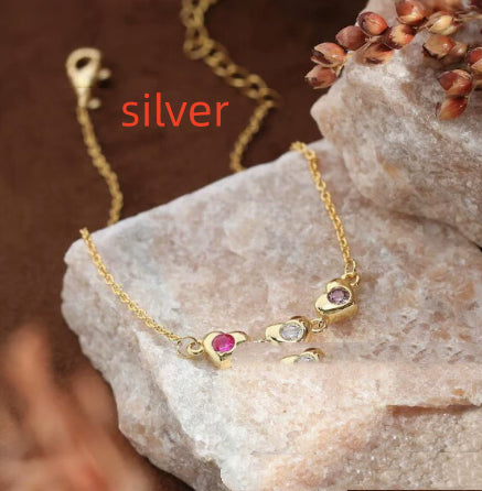 Customized Heart-shaped Zircon Bracelet
