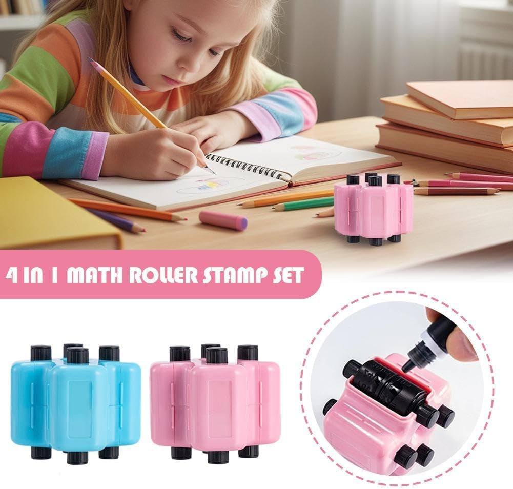 Addition Subtraction Multiplication And Division Rolling Stamp