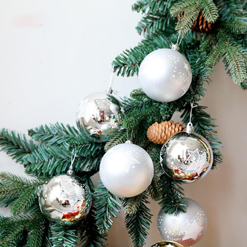 Simple Christmas Tree Decoration Pvc Painted Ball
