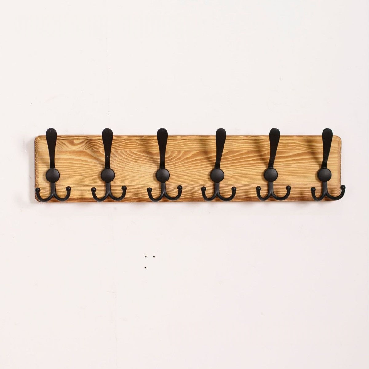 Household Hooks Wooden Shelving Unit