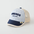 Summer Hat With Velcro Adjustable Brim, Soft Netting Fabric, Breathable, Embroidered Letters, Baseball Cap For Children, Outdoor Sun Protection Hat