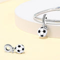Original Sports Soccer Themed Silver Plated Loose Beads