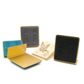 Four Gold Edge Multicolor Ring Holder Microfiber Jewelry Holder