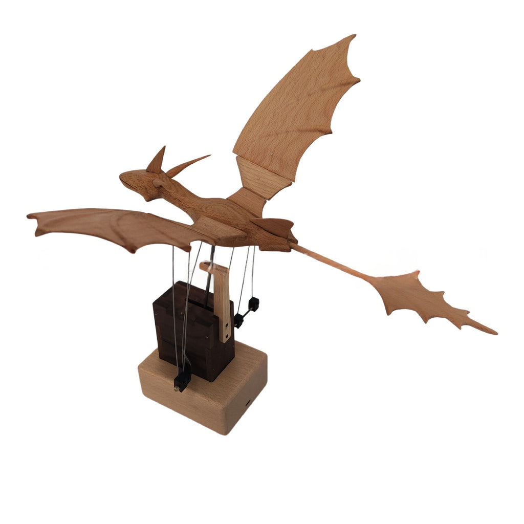 Western Dragon Natural Wood Color Handmade Original Solid Wood Ornament