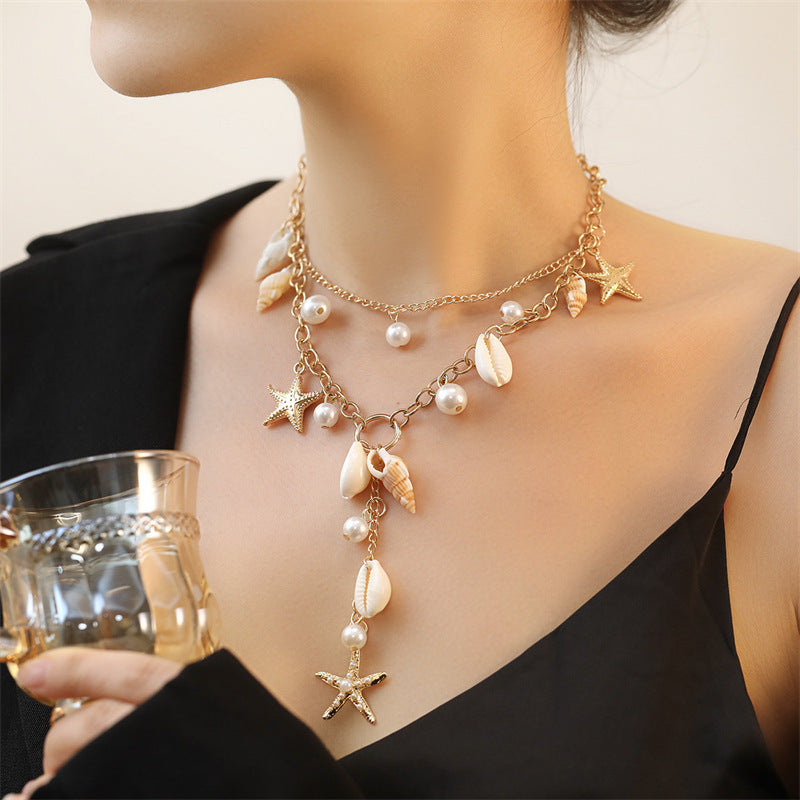 Fashionable Exaggerated Multi-layered Necklace Stacking
