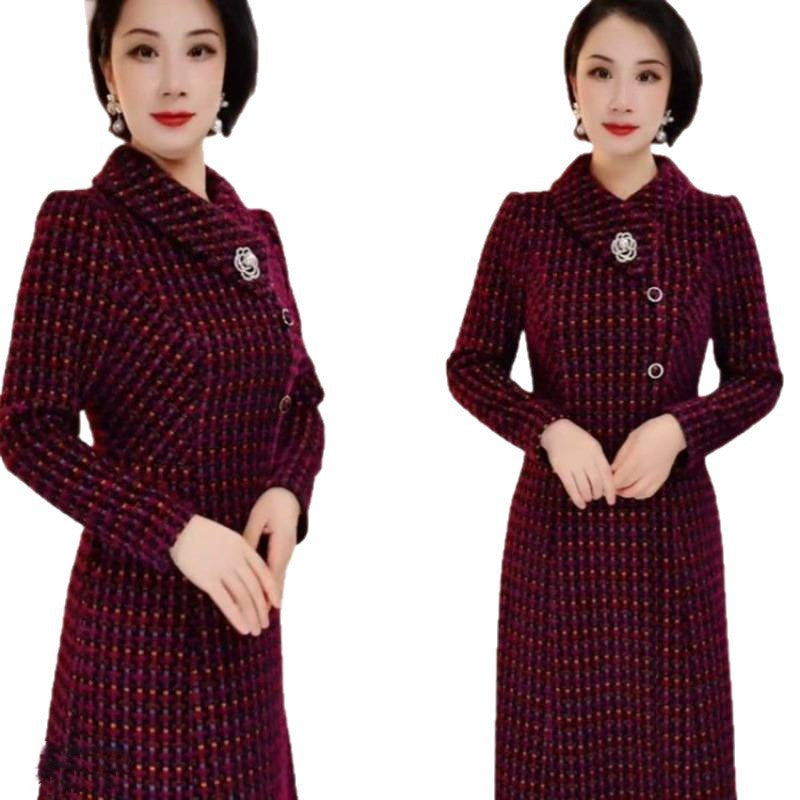 Womens Thickened Fashionable Casual Slim-Fit Dress