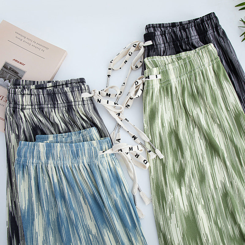 Womens InWash Tie Dye WideLeg Pants