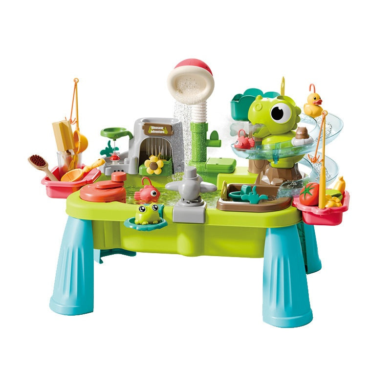 Childrens Electric Spray Water Play Station With Simulated Fishing And Dishwasher Functions