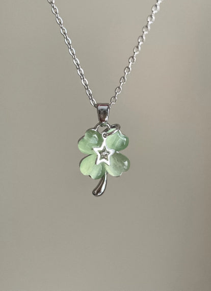 Vintage Lucky Clover Dew Necklace