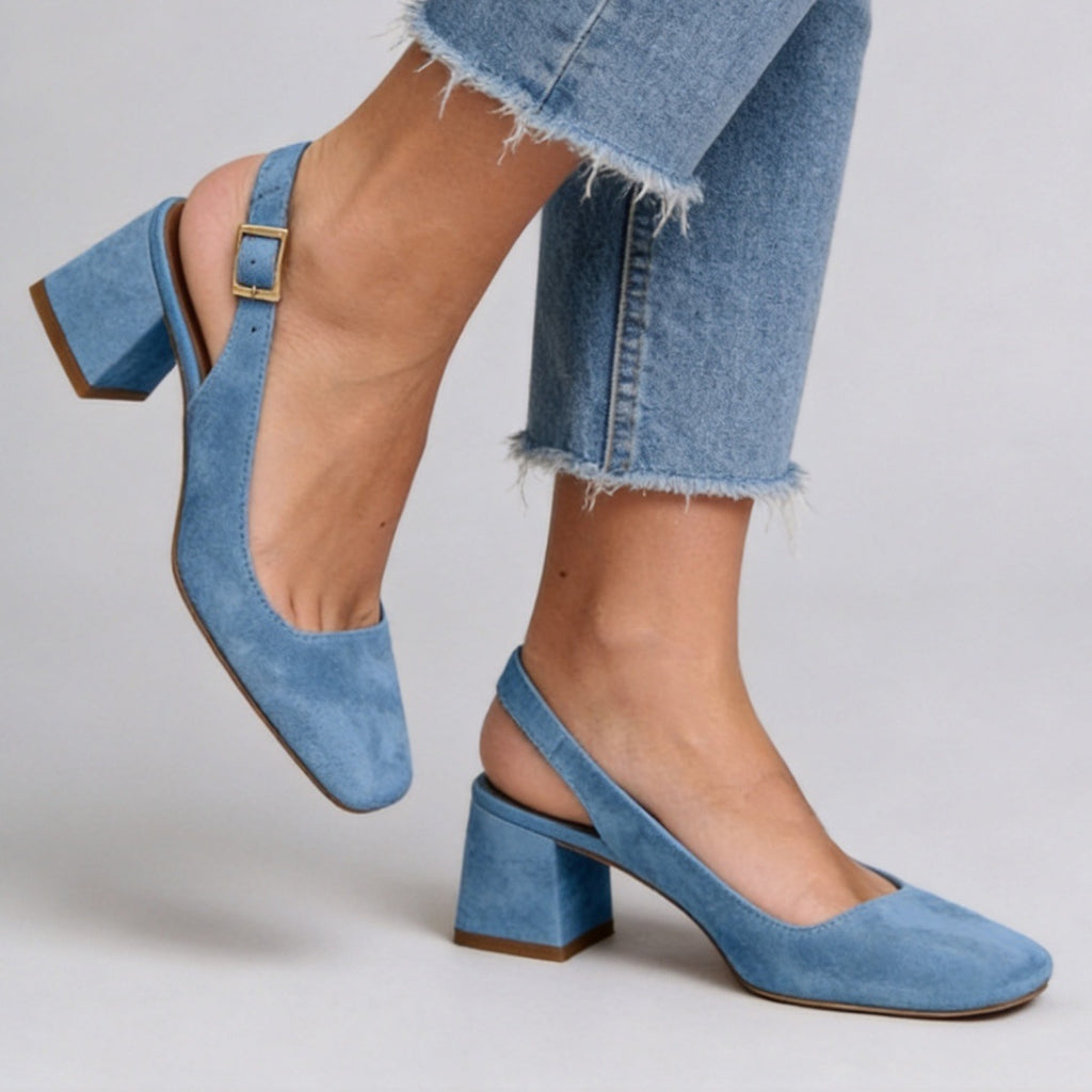 Women's Pointed Toe Slingback High Heels - One Strap Sandals for Large Sizes 40-43 Spring Summer Fashion Footwear