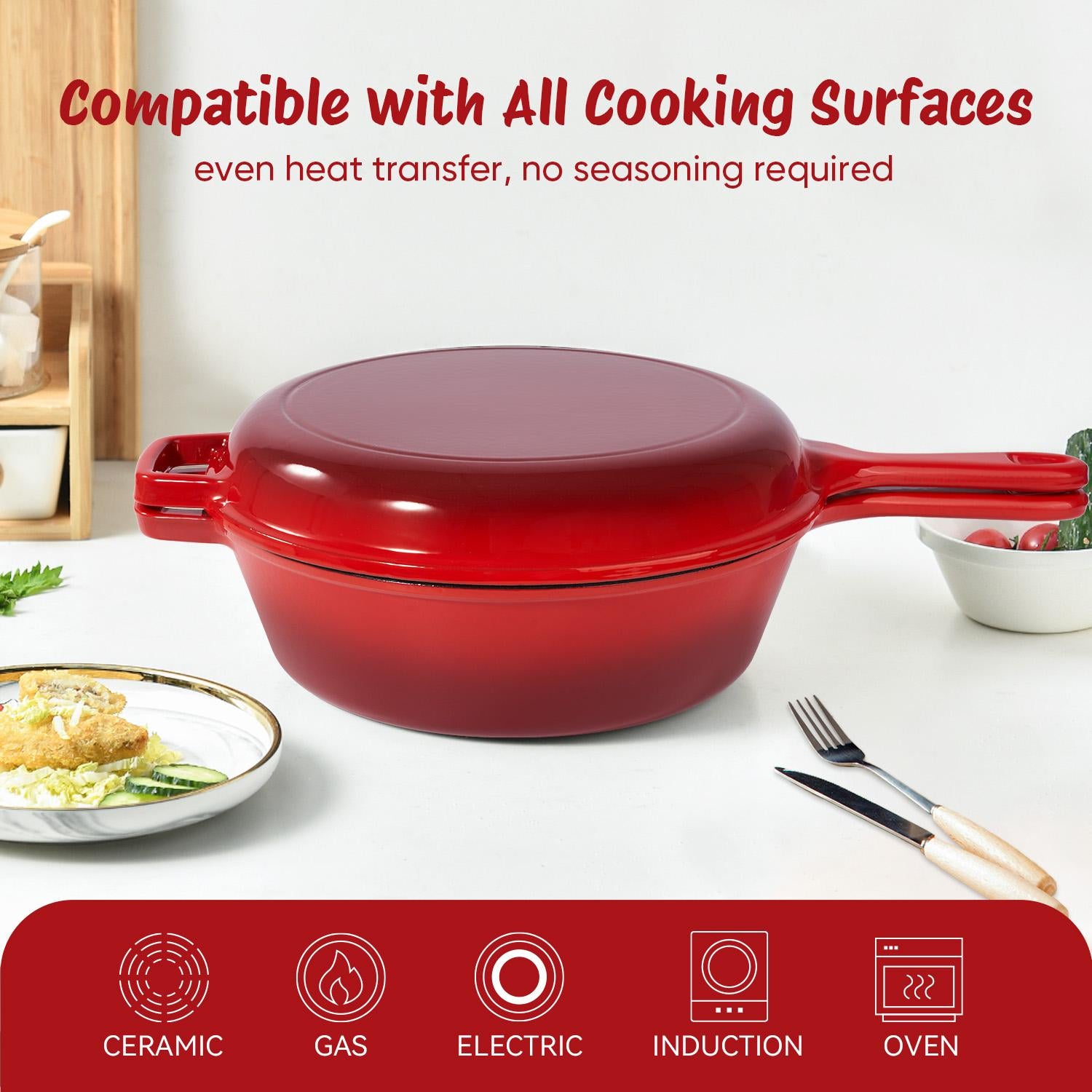 A Cast-iron Soup Pot With A Lid Safe, Reliable, And Designed To Preserve Nutrients When Stewing Bones Or Making Soup.