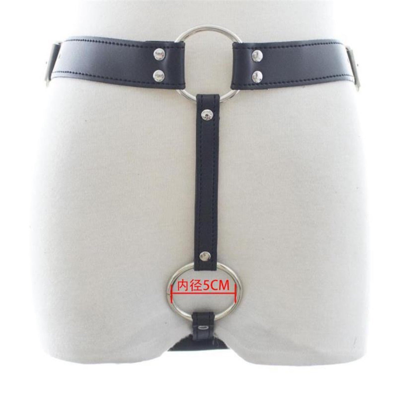 Mens PU Leather Chastity Belt Wearables