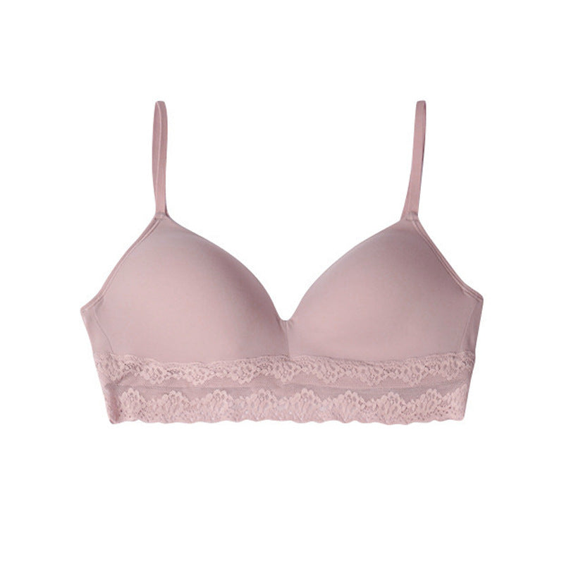 Lace Smooth-surface Bra French Style Wireless