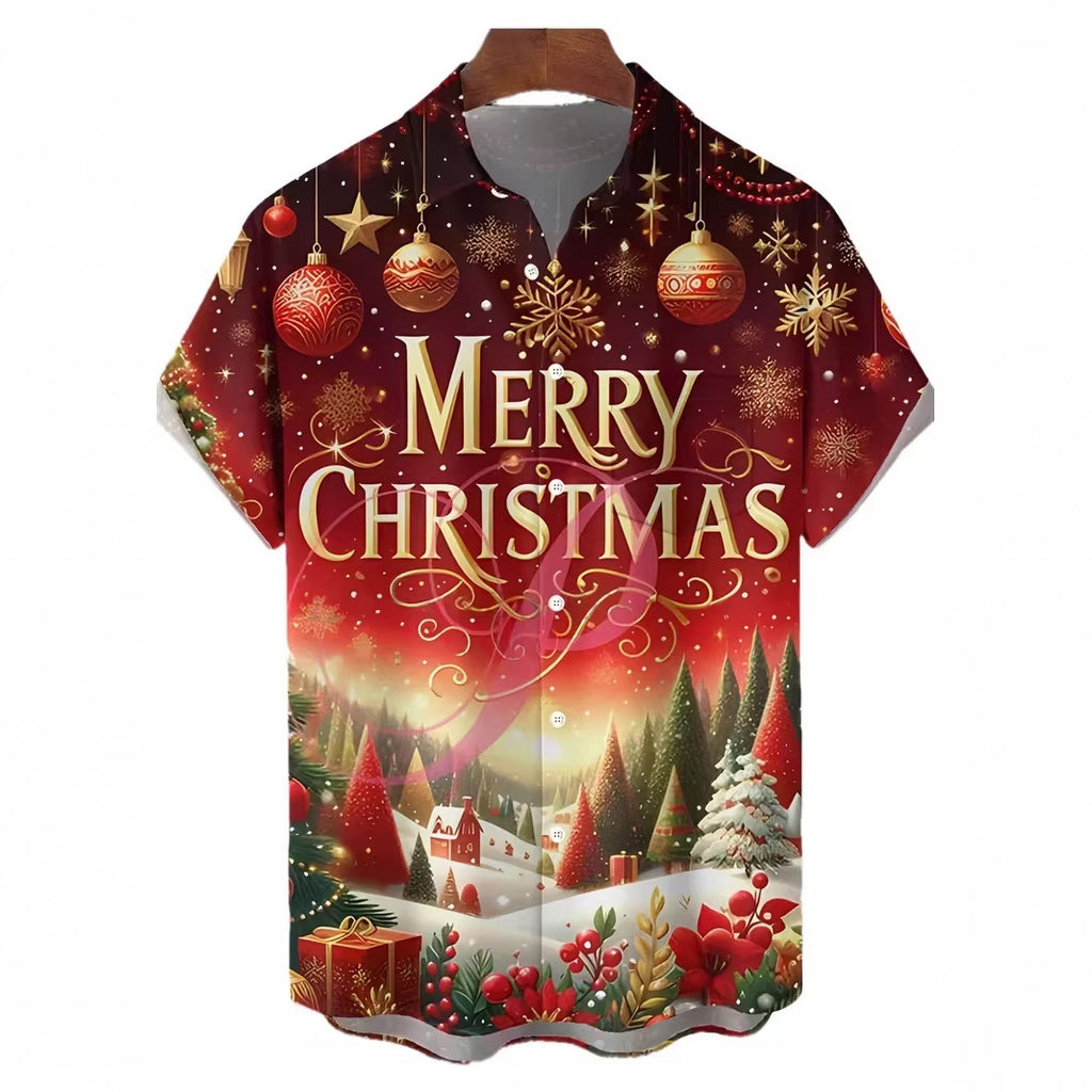 New 3D Digital-Print Christmas Shirt