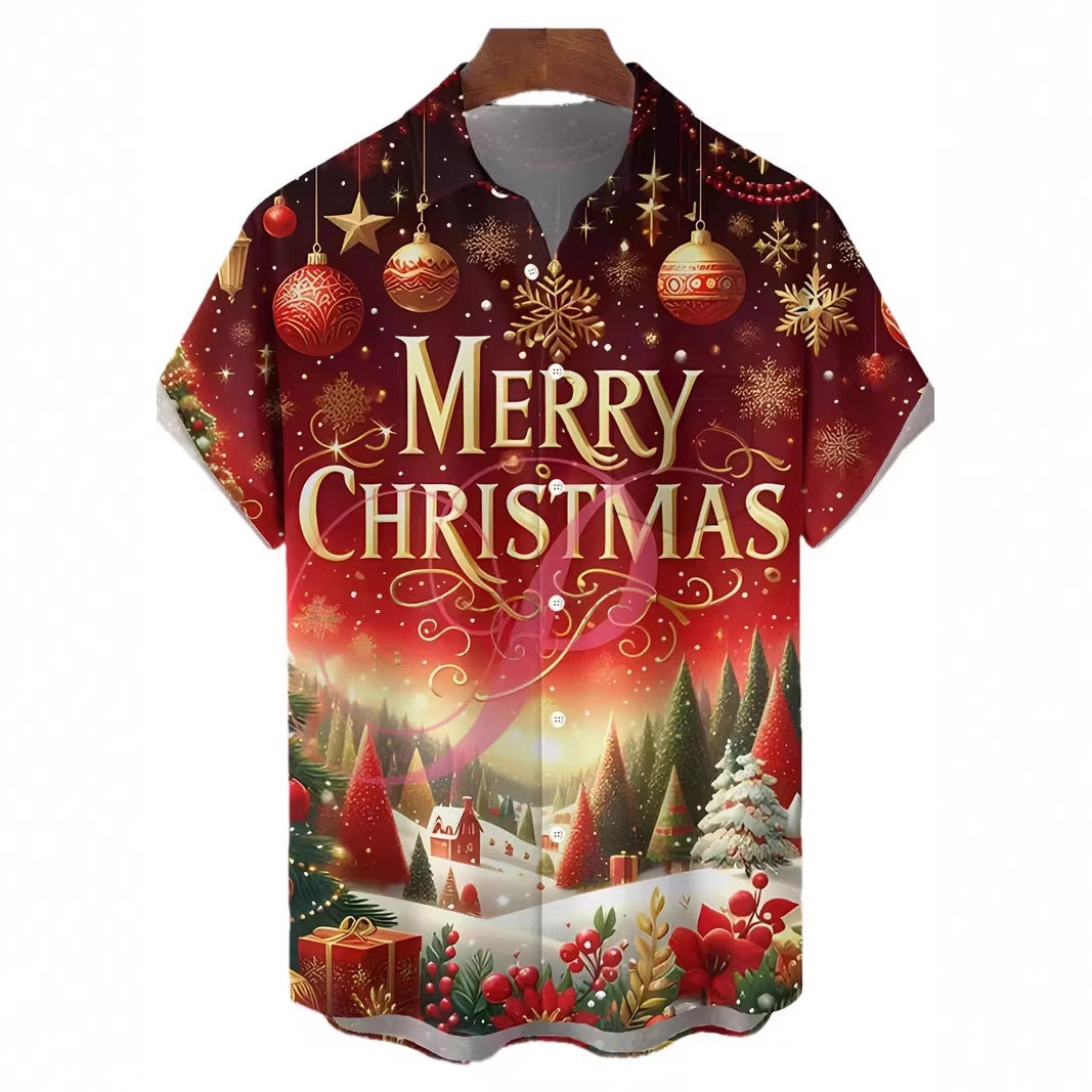 New 3D Digital-Print Christmas Shirt