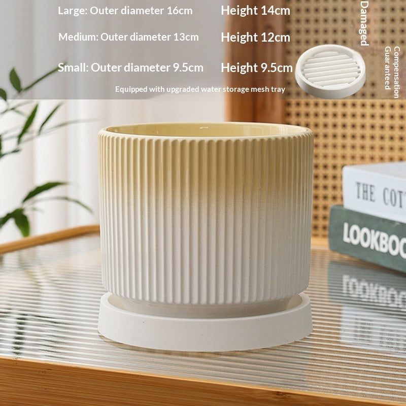 Wholesale Ceramic Flower Pots In Nordic Style For Phalaenopsis And Spider Plants