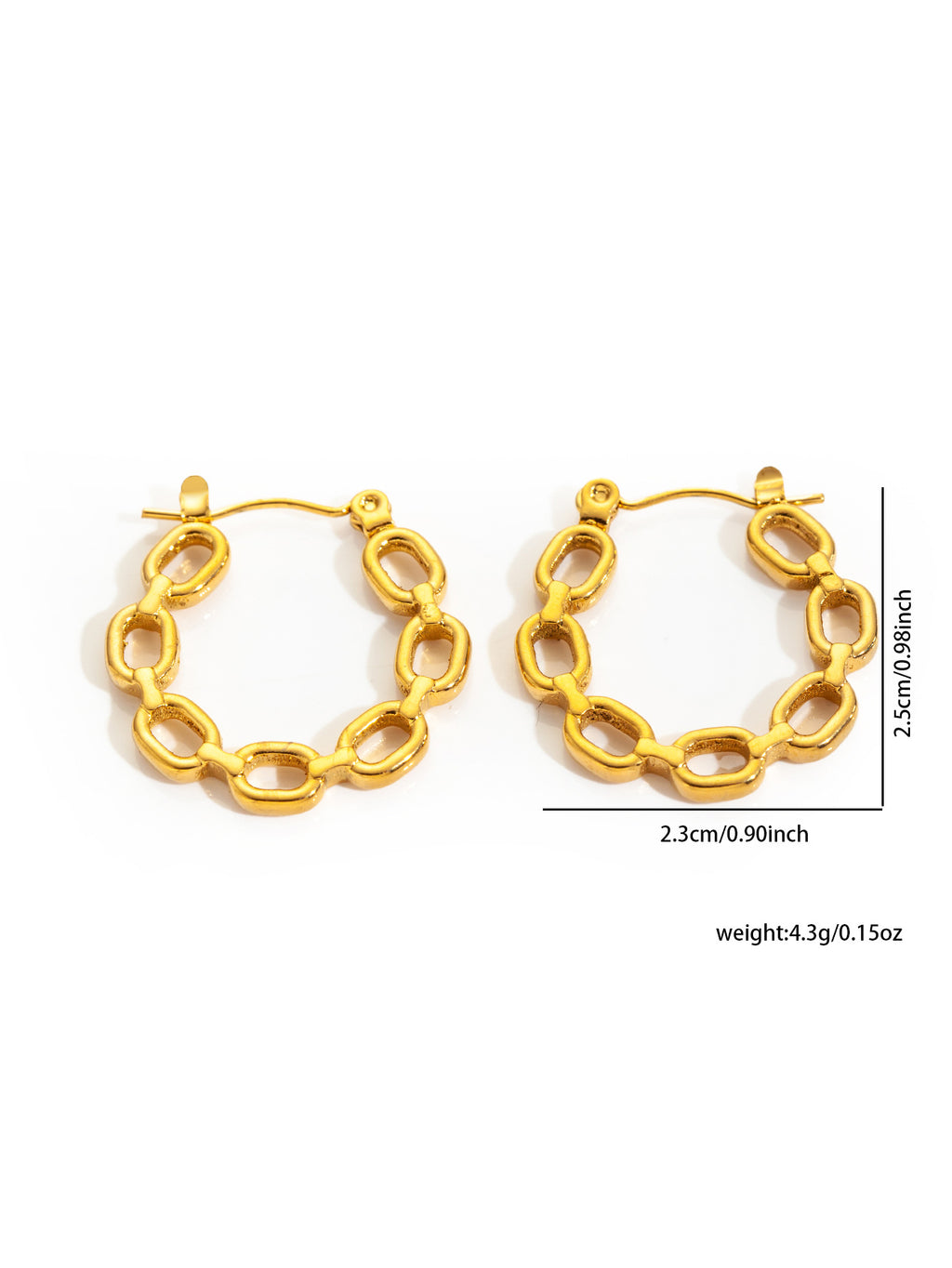 Niche Luxury Gold Titanium Steel Studs Anti-Tarnish Stainless Steel Women Earrings