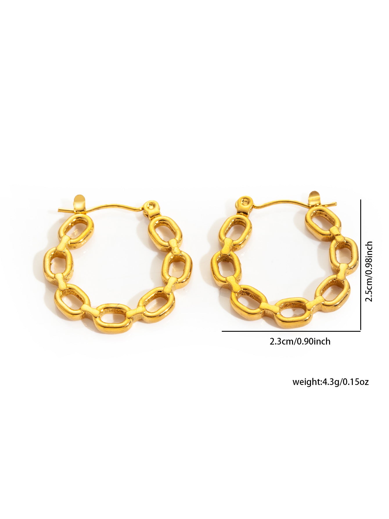 Niche Luxury Gold Titanium Steel Studs Anti-Tarnish Stainless Steel Women Earrings