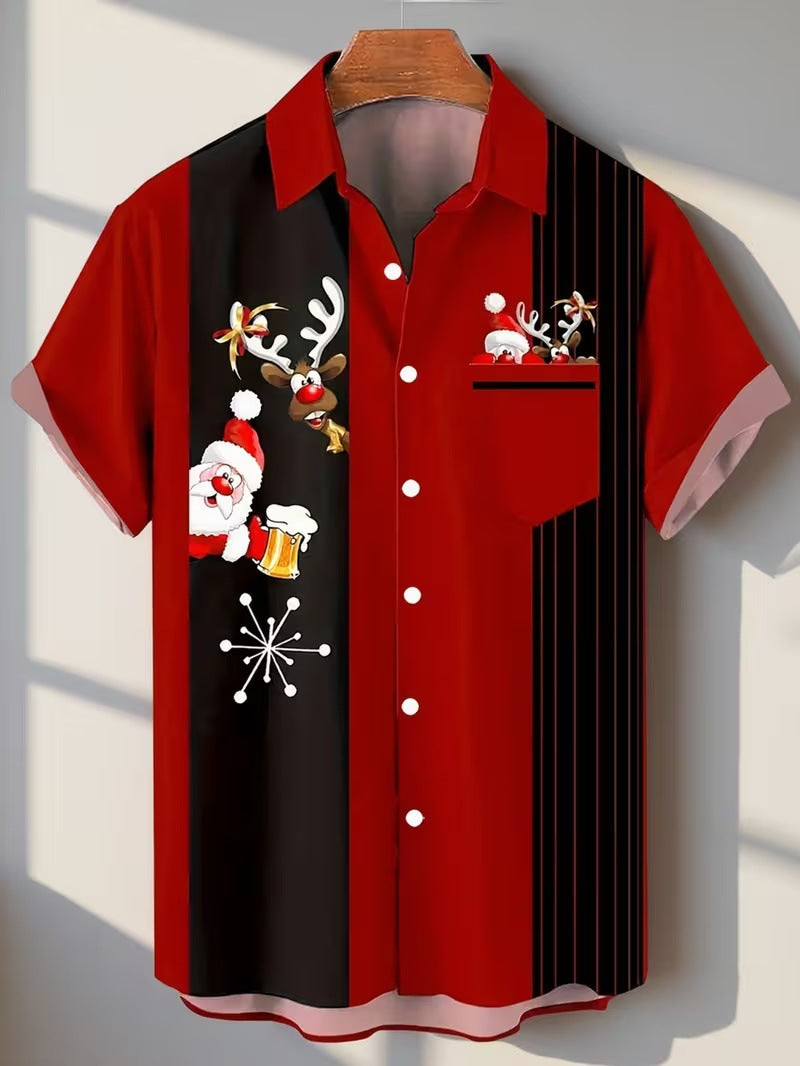 New 3D Digital-Print Christmas Shirt