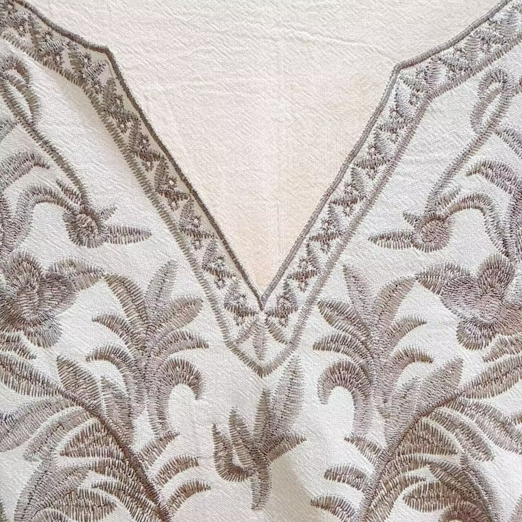 Vacation Style Artistic Dress Ethnic Inspired Embroidered One Piece Dress