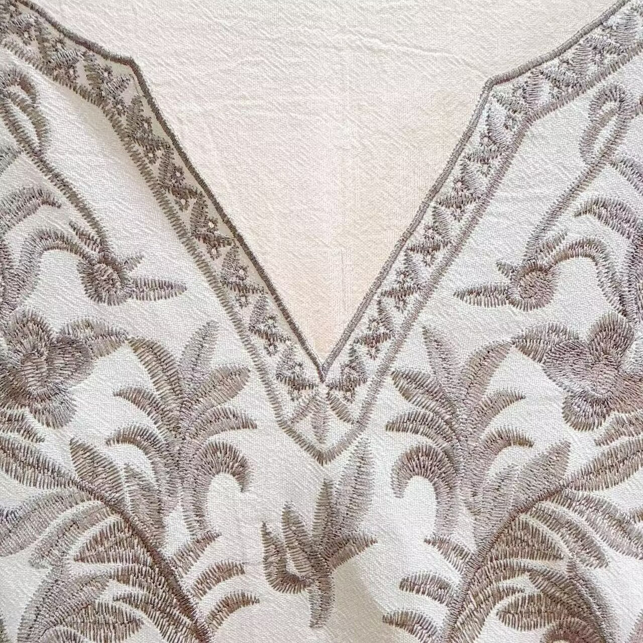 Vacation Style Artistic Dress Ethnic Inspired Embroidered One Piece Dress