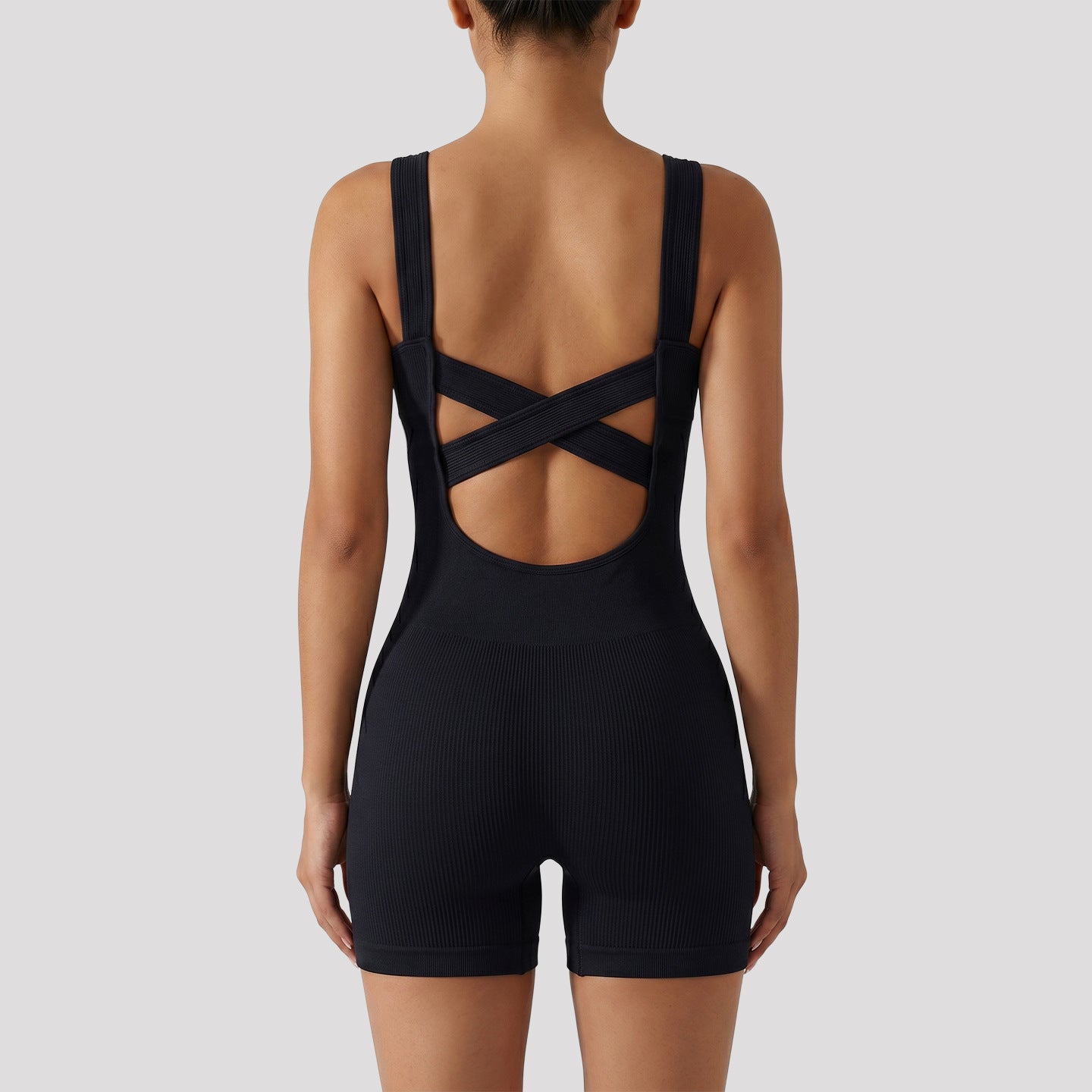 Hollow-out Back-enhancing One-piece Suit