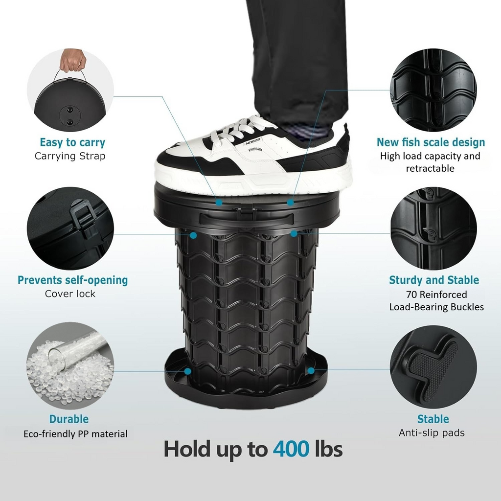 Portable Folding Camping Toilet Compact Potty Loo Caravan Toilet Picnic Fishing